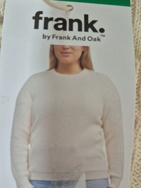 Xl: Frank And Oak Crewneck Full Knit Cotton Sweater